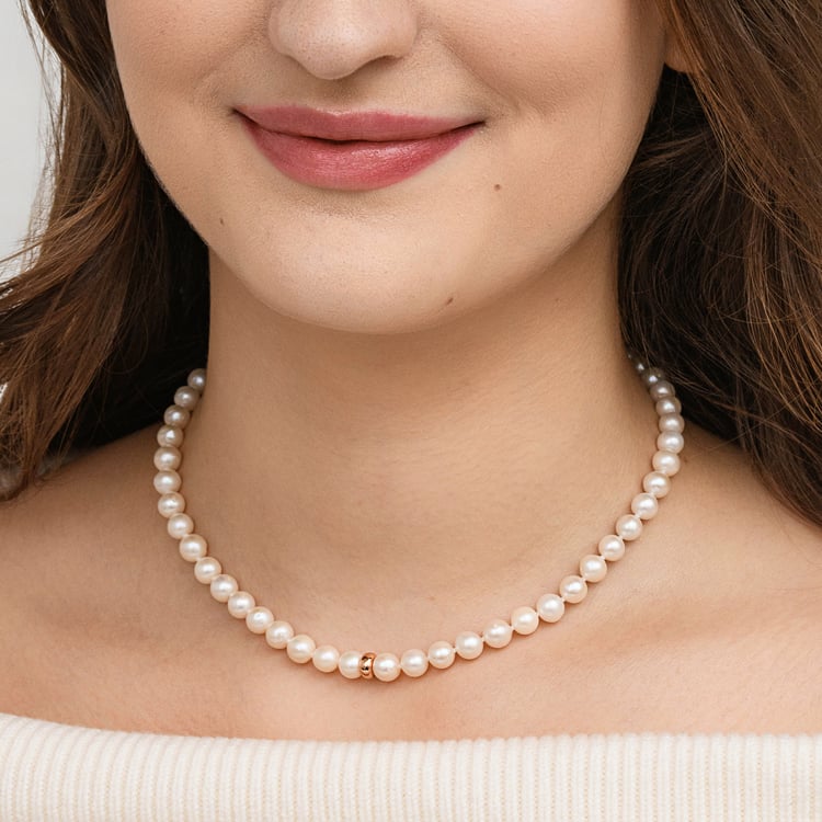 Stříbrný perlový náhrdelník Kester 165066