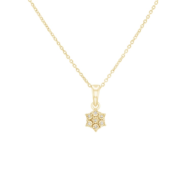 Decentní diamantový přívěsek ze žlutého zlata 80542