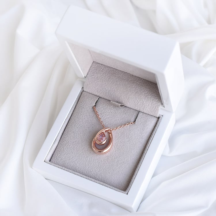 Pozlacený přívěsek s morganitovou kapkou 89866