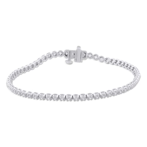 Zlatý tenisový náramek s lab-grown diamanty Mia