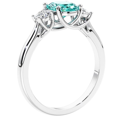 Zlatý prsten s lab-grown paraiba turmalínem a diamanty Brink