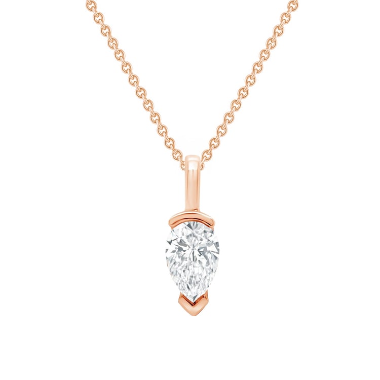 Minimalistický přívěsek ze stříbra s lab-grown diamantem ve tvaru pear Malena 162236