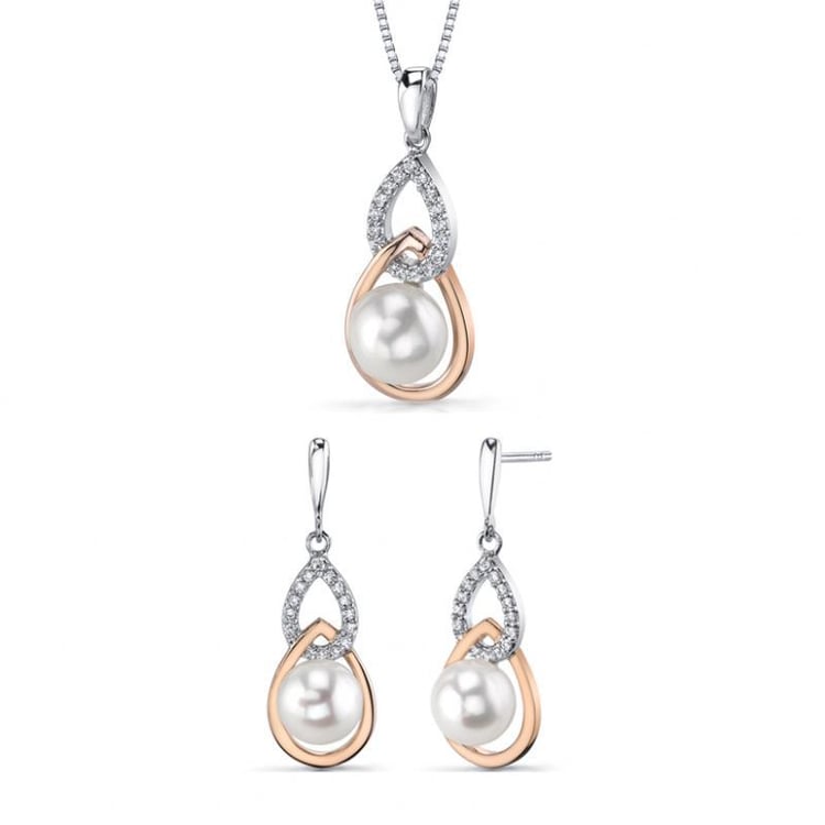 Stříbrná fashion kolekce s perlama Racin