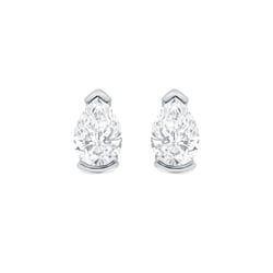 Minimalistické zlaté peckové náušnice s pear lab-grown diamanty Ronja