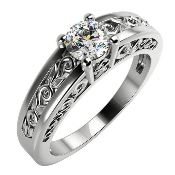 Platinový prsten s diamantem