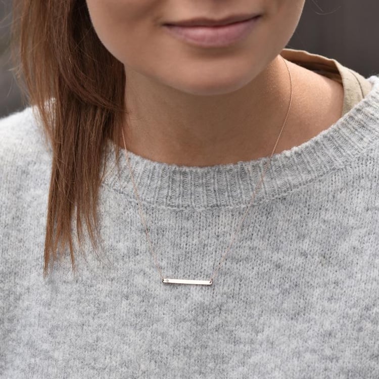 Jemný stříbrný náhrdelník s diamantem Dayna 103760