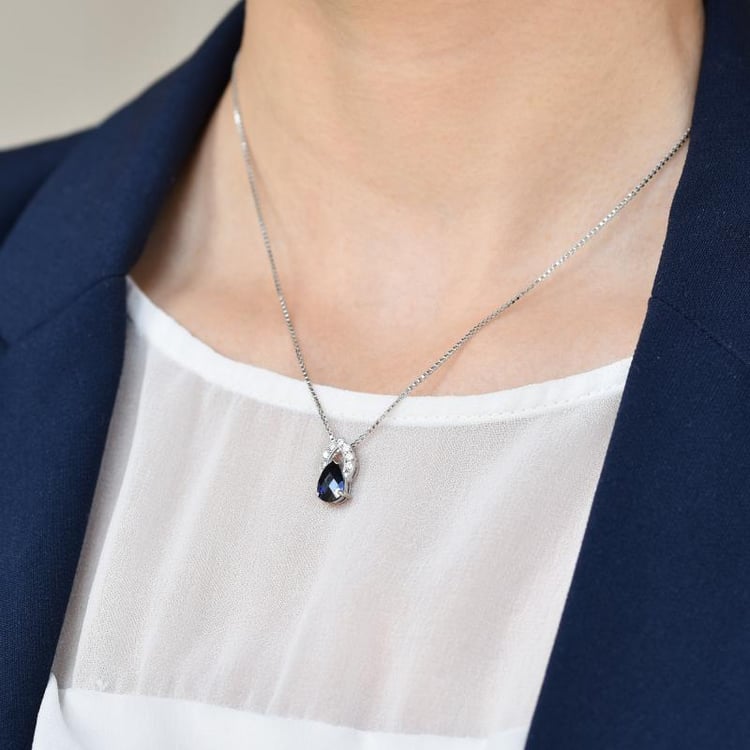 Náhrdelník se safírem Gurvinder 14322