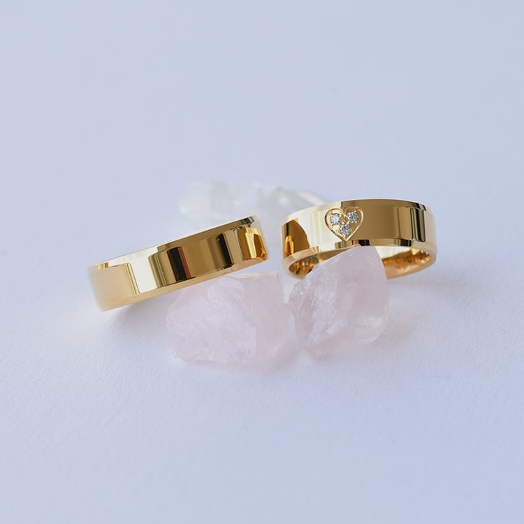 Prsteny se zkosenými hranami a diamanty 63303