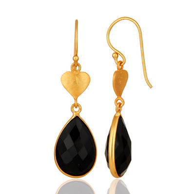 Náušnice s onyxem 8578