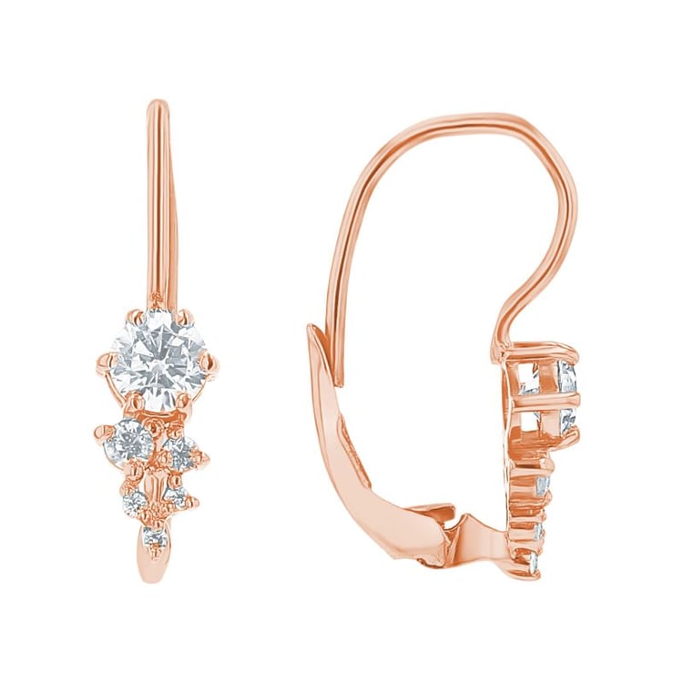 Cluster náušnice s lab-grown diamanty Lina 155691