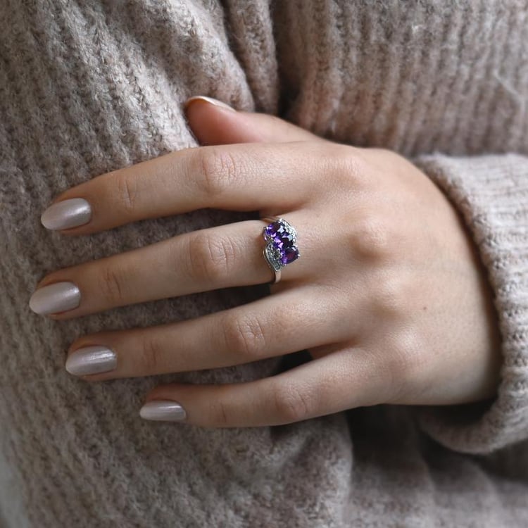 Prsten s ametysty 50337