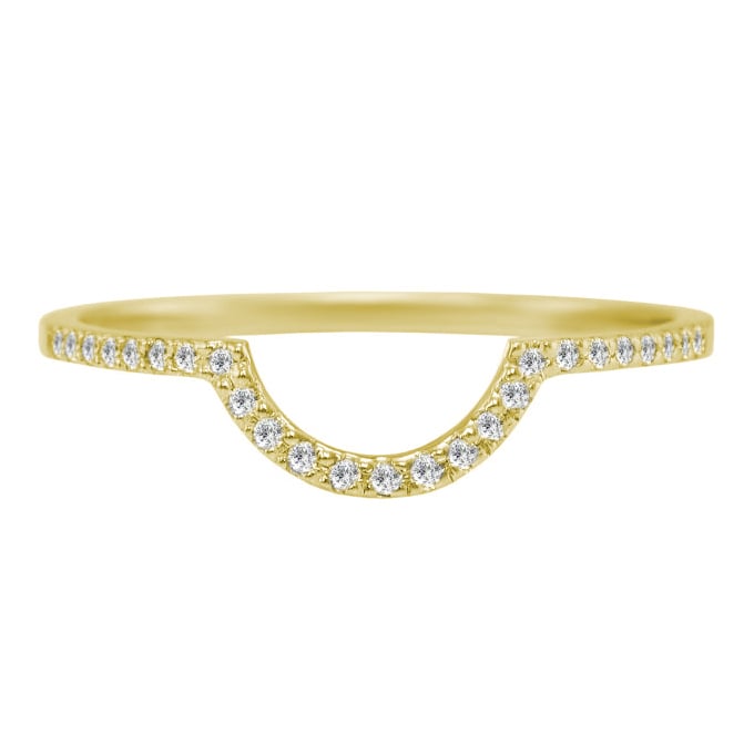 Vykrojený zlatý snubní prsten plný diamantů Tessie 59369