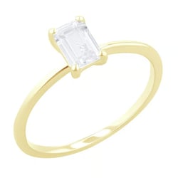 Zásnubní prsten s emerald 0.51ct IGI certifikovaným lab-grown diamantem Olson