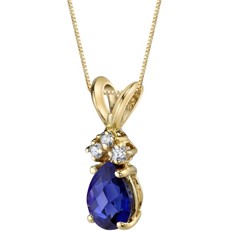 Zlatý náhrdelník se safírem 20511