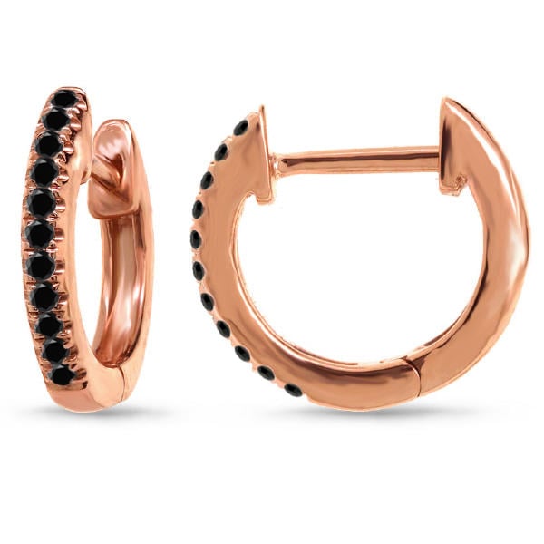 Zlaté kruhové náušnice s diamanty