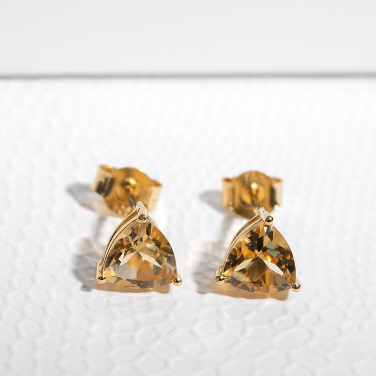 Stříbrné náušnice s citríny Nellie 123845