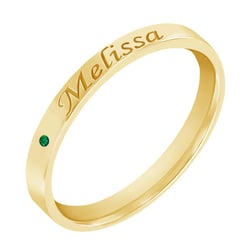 Zlatý prsten s gravírem a drahokamem dle vaší volby Bellamy