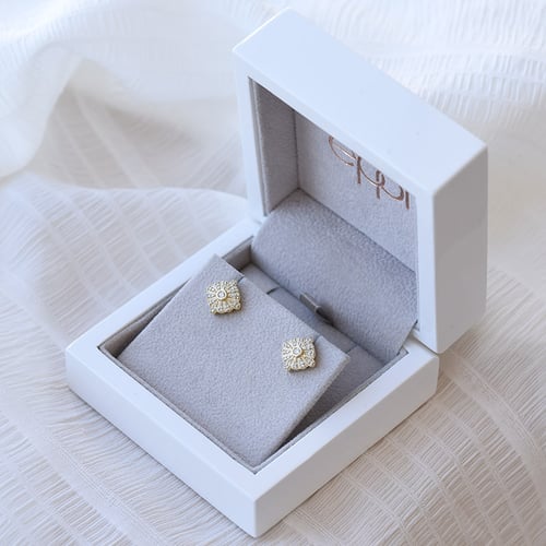 Luxusní náušnice plné diamantů Jodene