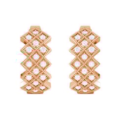 Zlaté kruhové náušnice s lab-grown diamanty Audhild