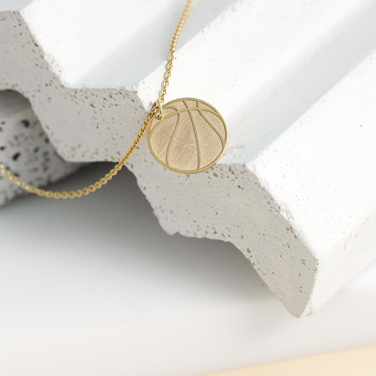 Stříbrný přívěsek míč s gravírem dle vaší volby Basketball 122847