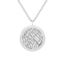 Zlatý disk s diamantem a mapou dle vašeho výběru Abhay