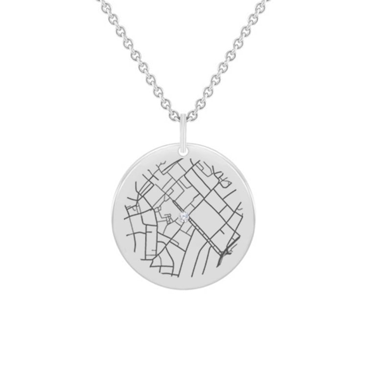 Personalizovaný přívěsek z bílého zlata 89269