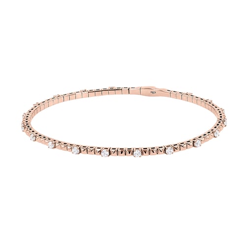 Zlatý flexi náramek s diamanty Curtis