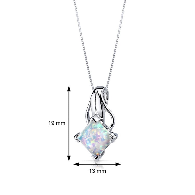 Stříbrný přívěsek s princess bílým opálem Darin 18903