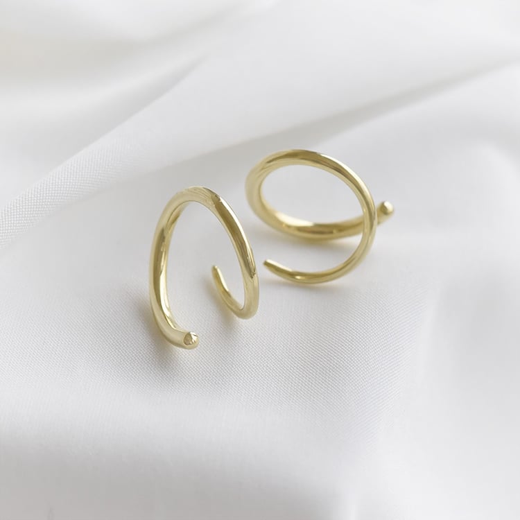 Designové zlaté náušnice 89797