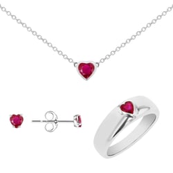 Sada šperků s rubínovými srdíčky Millicent