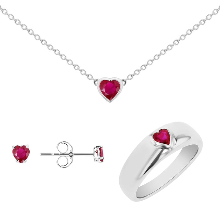  Kolekce šperků s rubínovými srdíčky Millicent 100137