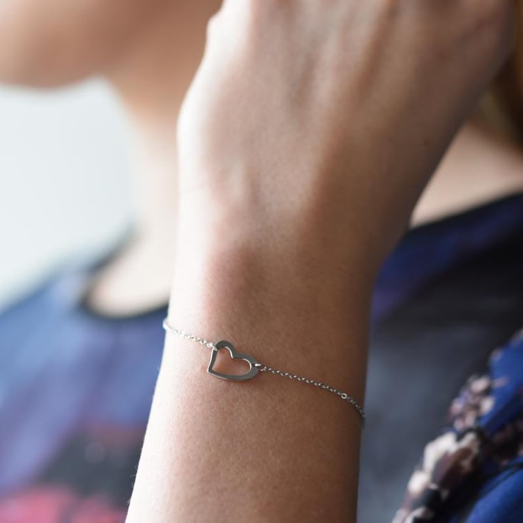 Stříbrný romantický náramek 15334