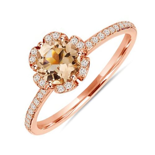 Prsten z růžového zlata