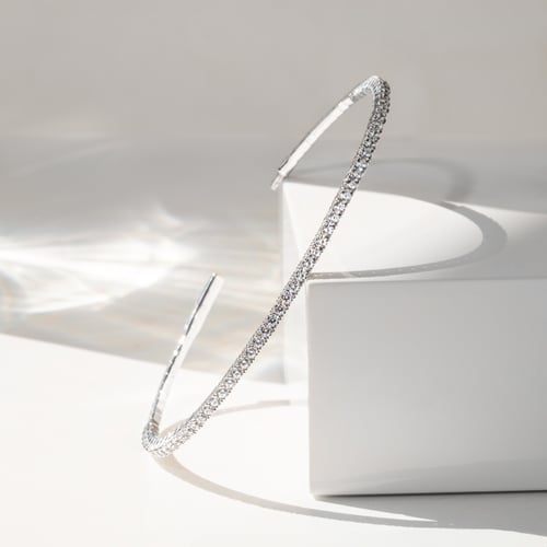 Zlatý flexi náramek s lab-grown diamanty Roberts