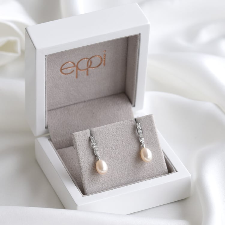 Náušnice ze zlata s perlami a diamanty 78643