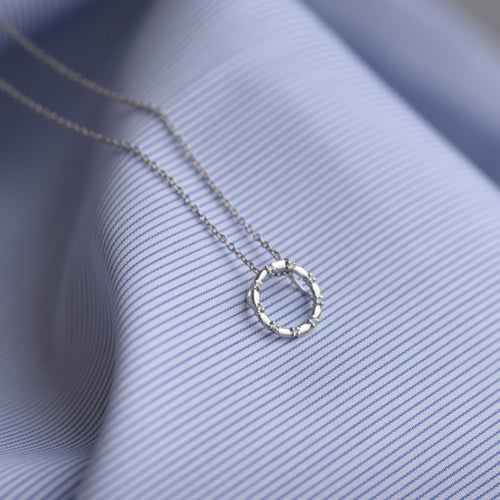 Stříbrný karma přívěsek s diamanty Heidi