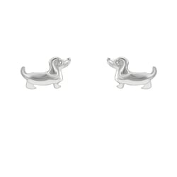 Stříbrné náušnice s jezevčíky Hackson