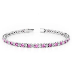 Elegantní stříbrný náramek se safíry Pamela