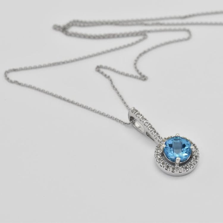 Zlatý přívěsek s topazy 28442