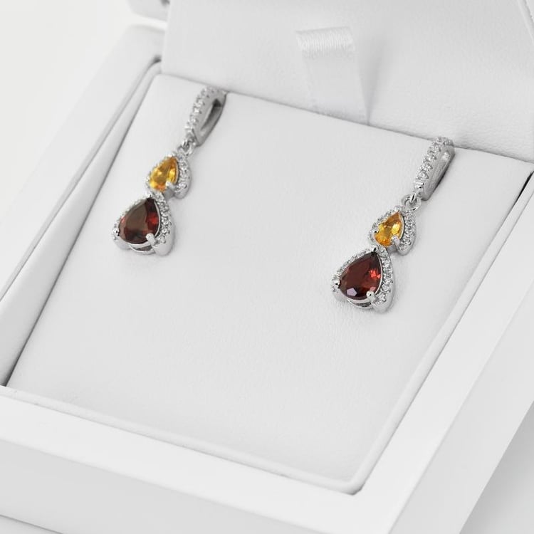 Visací náušnice ze stříbra 34788