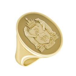 Pánský prsten s ručním gravírem Wesko