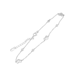 Stříbrný minimalistický náramek na nohu Coraline