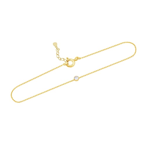 Stříbrný minimalistický náramek s měsíčním kamenem Bonato
