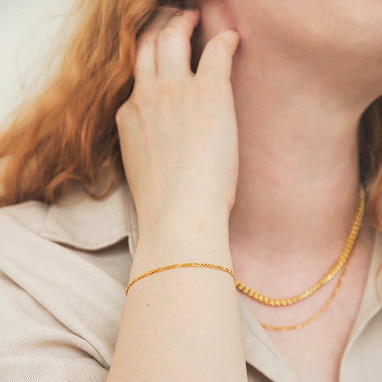 Figaro náramek 21 cm ze stříbra 124458