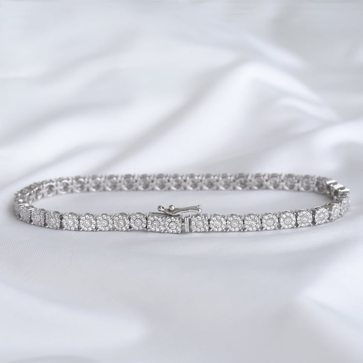 Elegantní stříbrný náramek s diamanty Ramess 107976