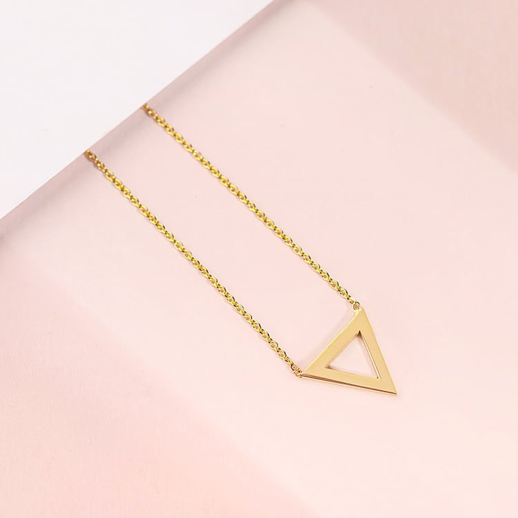 Stříbrný náhrdelník ve tvaru trojúhelníku AirTriangle 153276