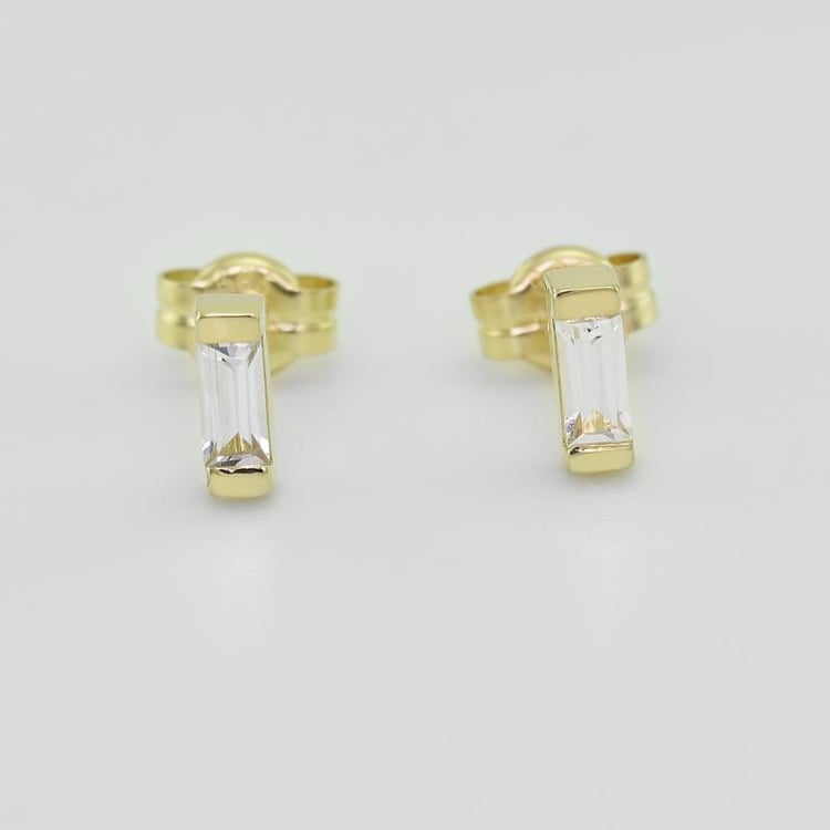 Zlatá kolekce s bílými baguette safíry Chanelle 94809