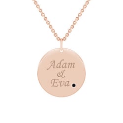 Zlatý přívěsek s černým diamantem a gravírem dle vaší volby Cassius