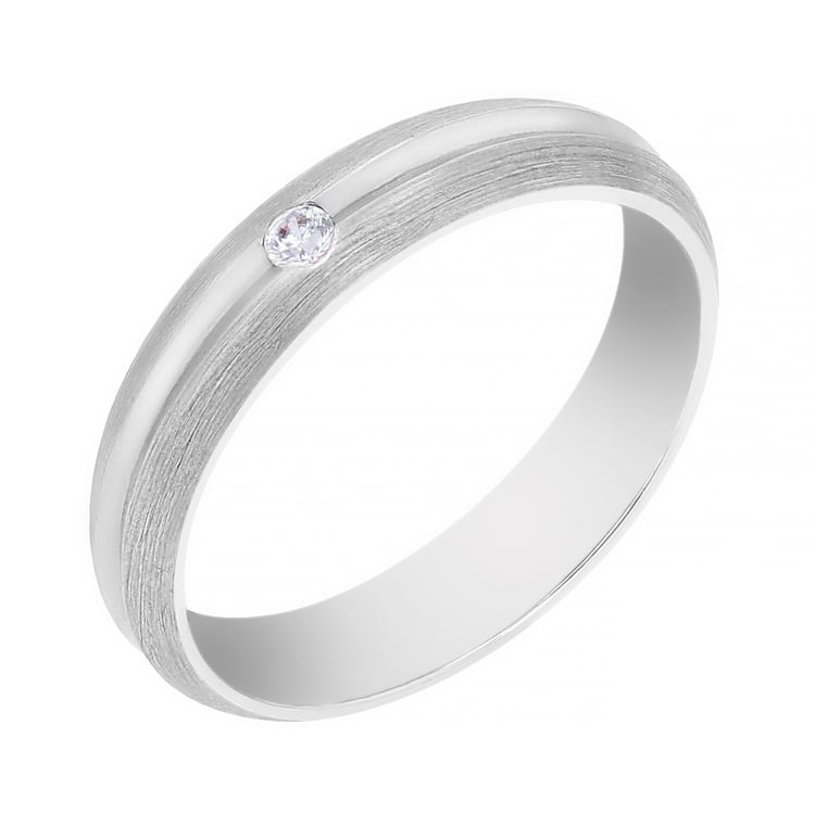 Zlaté snubní prsteny s diamantem Dellai 105553