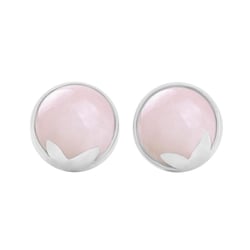 Zlaté náušnice s cabochon růženíny Erica